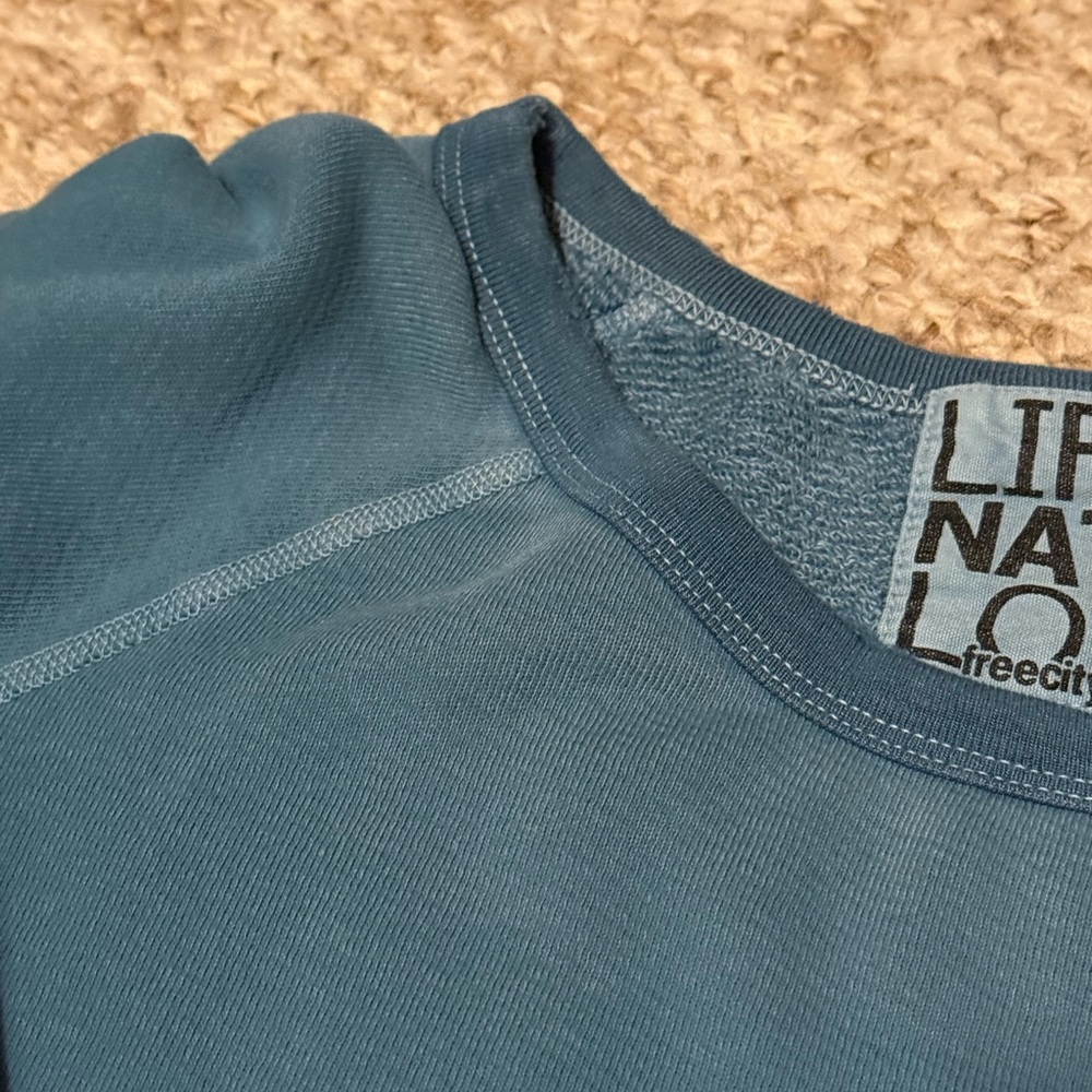 FREECITY LNLSUN SUPERYUMM RAGLAN - BLUESOUND GLASS Life Nature Love Sweatshirt L - Picture 7 of 8